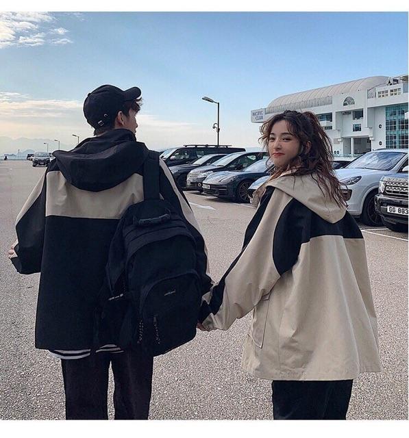 Áo khoác kaki nam nữ một sọc