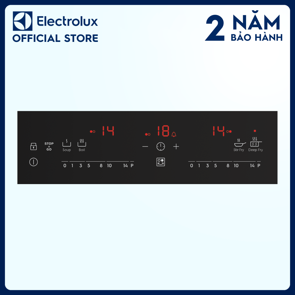 [Free Giao lắp] Bếp từ âm Electrolux EHI7280BB 2 vùng nấu 70cm - PowerBoost gia tăng nhiệt nhanh và mạnh mẽ, an toàn, nấu nhanh, tiện lợi [Hàng chính hãng]