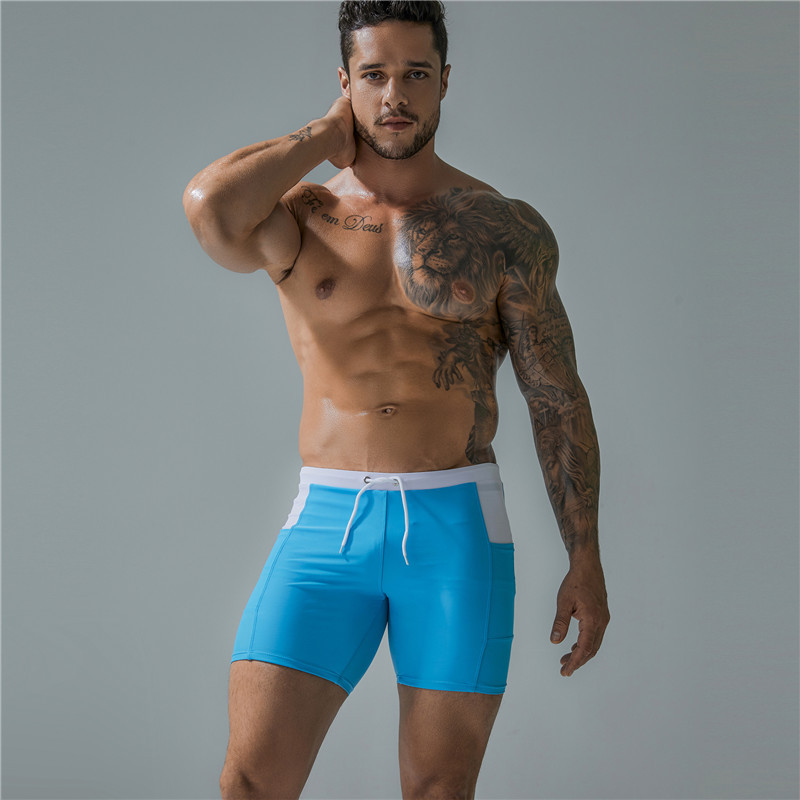 Quần Bơi Nam Boxer Có Túi CLEACCO DEENYT Chất Liệu Nylon Cao Cấp , Chống Thấm , Nhanh Khô Form Fitness Thời Trang (Tặng kèm nón bơi + bịt tai silicon) - Hàng Chính Hãng