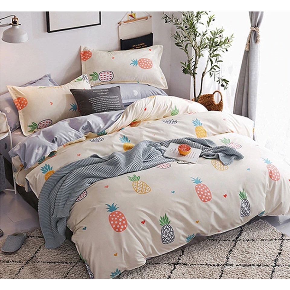 Bộ ga và chăn chần cotton Sweet Love FSL1163 ( 5 món )