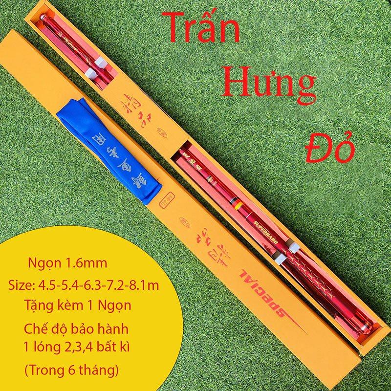 Cần Câu Tay Trấn Hưng Đỏ 12H 19i Chính Hãng Cần Câu Đài Carbon Cao Cấp 36T Có Bảo Hành