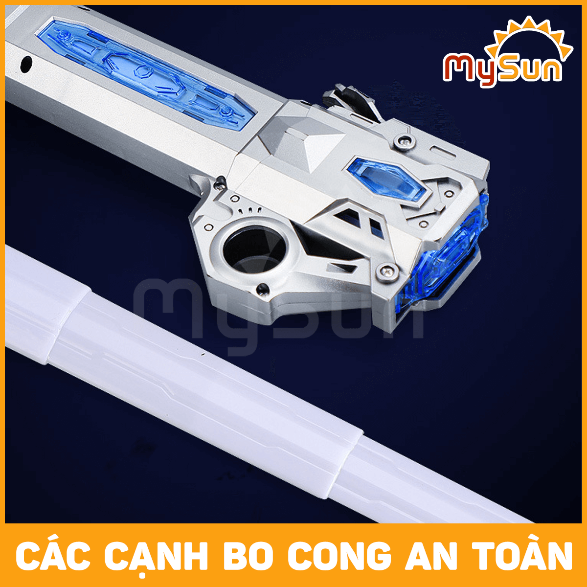 Kiếm Laser phát ánh sáng Lazer nhựa đồ chơi thu gọn cho trẻ em bé ghép 2 đầu tặng PIN MySun