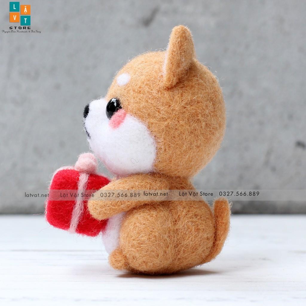 Len chọc có hướng dẫn 5 bé LỚP HỌC SHIBA - NEEDLE FELTING SHIBA CLASSES, món quà handmade ý nghĩa