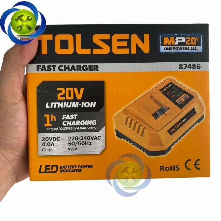 Sạc Pin 20V 4.0Ah công suất 110W Tolsen 87486