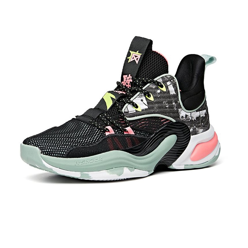Giày bóng rổ nam Anta SHOCK THE GAME 4.0 Black/Green/Pink 812031105-1