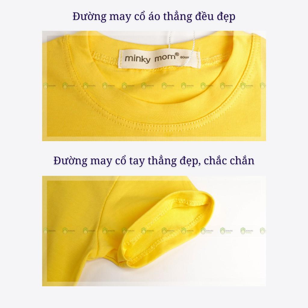 Đồ Bộ Bé Trai, Bé Gái Minky Mom Vải Cotton 100% Họa Tiết Khủng Long Động Vật, Bộ Cộc Tay Cho Bé Quần Áo Trẻ Em MKM2129