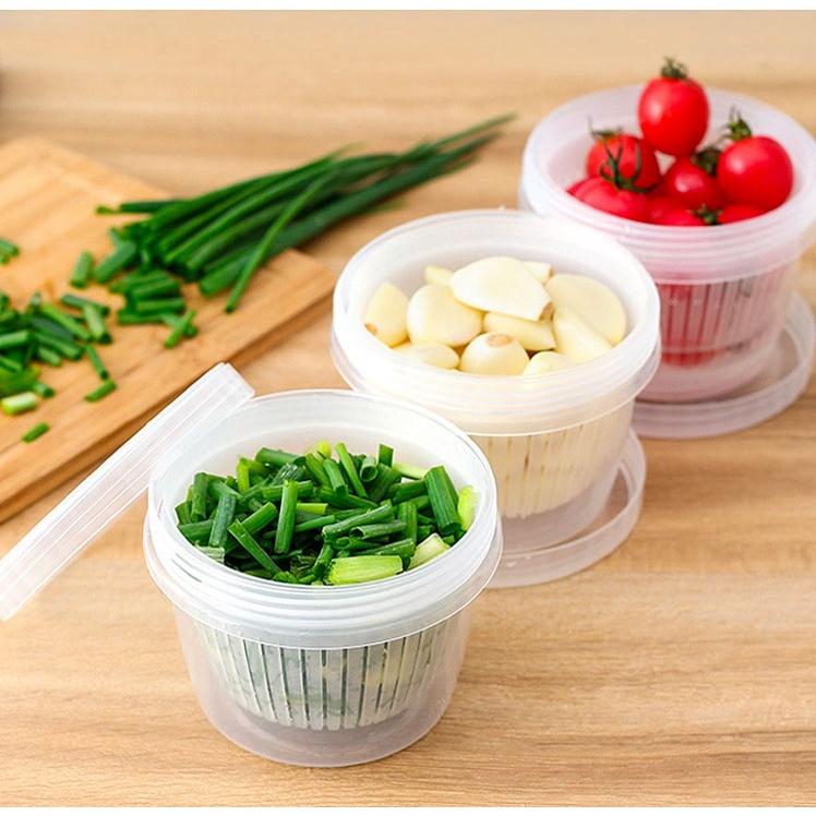 Rổ mini đựng hành tỏi có nắp