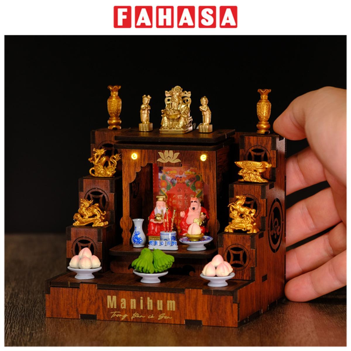Phụ Kiện Bàn Thờ Bộ Tượng Tứ Linh Tăng Phúc - Tài Lộc Dồi Dào - Phúc Thọ Dài Lâu - Manihum BTLPK-03