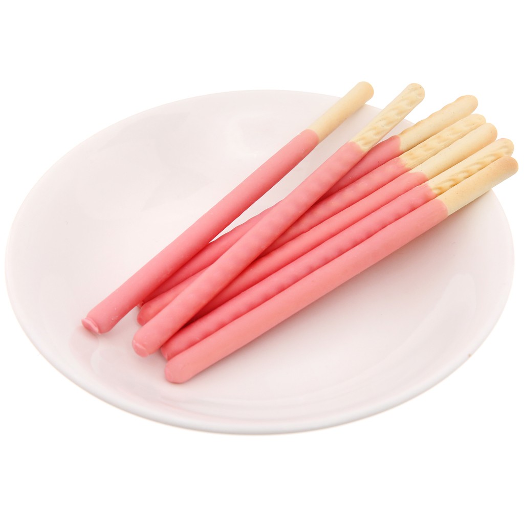 Lốc 10 Bánh que Meiji Lucky stick strawberry 45g