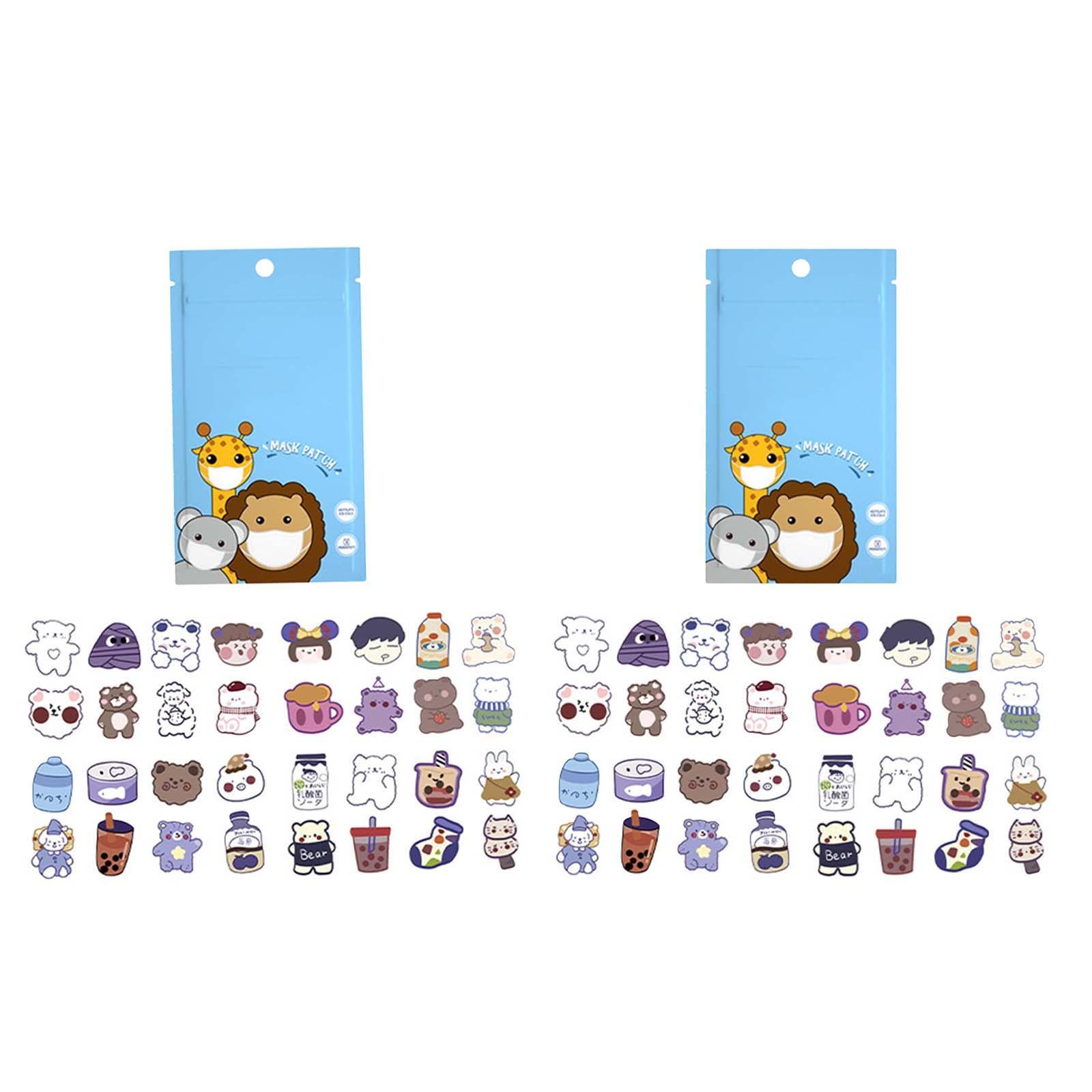 64Pcs Cartoon Fruit Scented Sticker for Face , Easy to Use for Kids