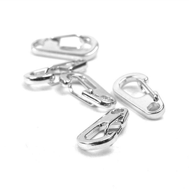 New 5Pcs/lot New Alloy EDC Keyring Set Multi Tools Quick Release Spring Hook Carabiner Key Clip Pocket Keychain