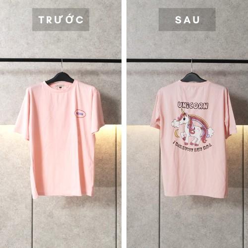 Áo thun tay lỡ nam nữ, Áo thun unisex form rộng Unicorn vải Cotton co giãn 4 chiều