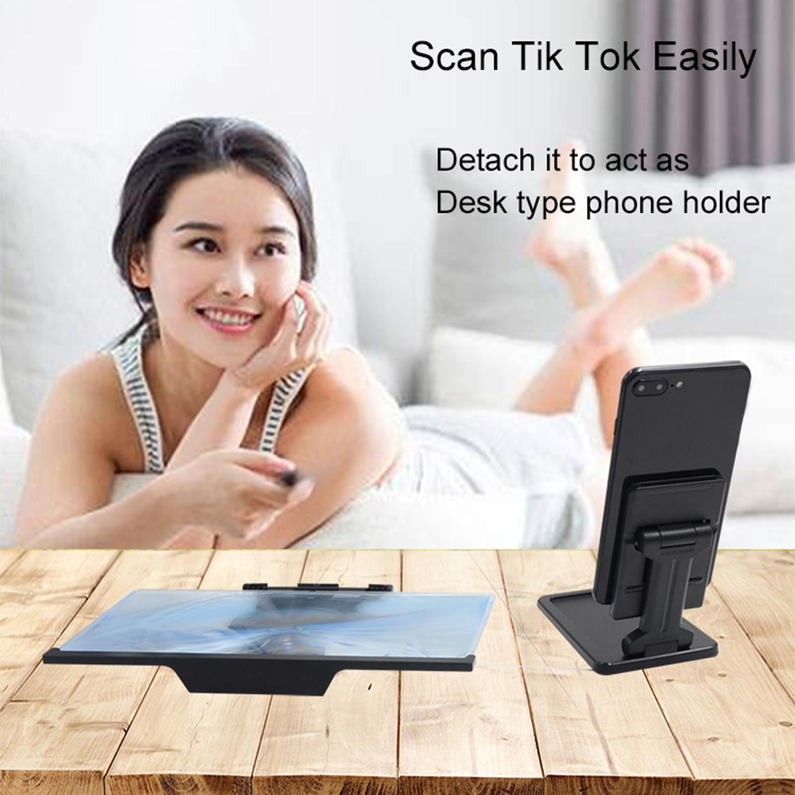 12 '' Screen Magnifier for 3D HD Gaming Smartphone Magnification Holder Projector Screen Horizontal Vertical Easy Carrying Accessories