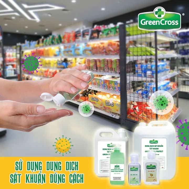 COMBO 2 CHAI SÁT KHUẨN TAY NHANH GREEN CROSS PROTECT - CHAI 500ML