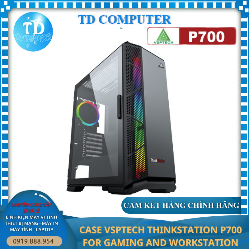 Vỏ máy tính Case VSP P700 ~ Kính cường lực không FAN - Hàng chính hãng TECH VISION phân phối