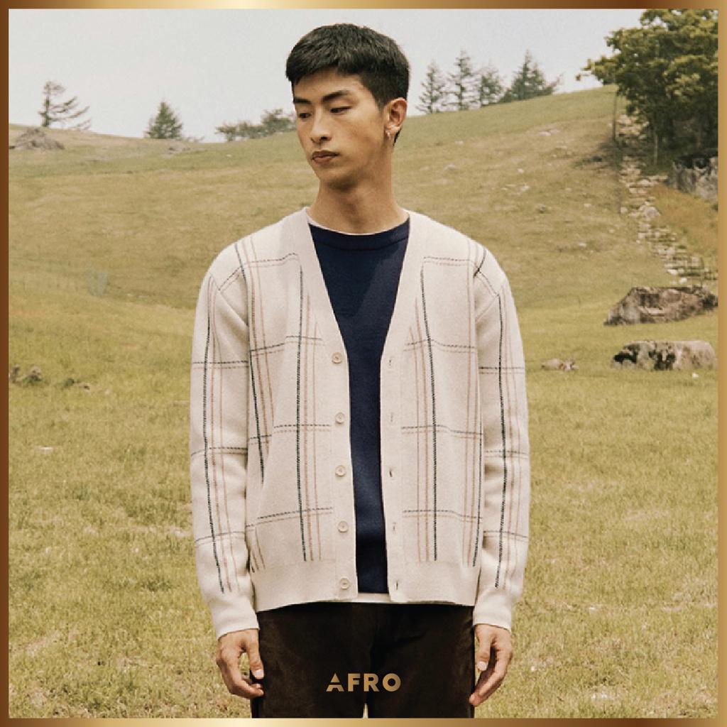 ÁO CARDIGAN CASHMERE KẺ 005998 THỜI TRANG NAM HÀN QUỐC