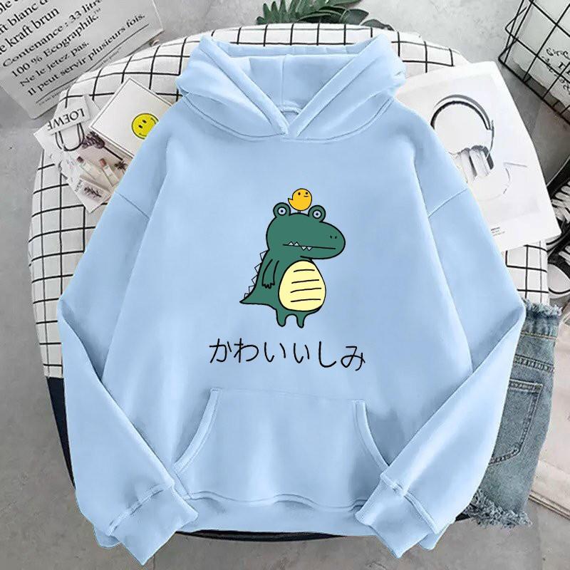 Áo hoodie nam nữ khủng long William DS73 -  hất nỉ bông dày dặn, nón 2 lớp, thích hợp làm áo cặp