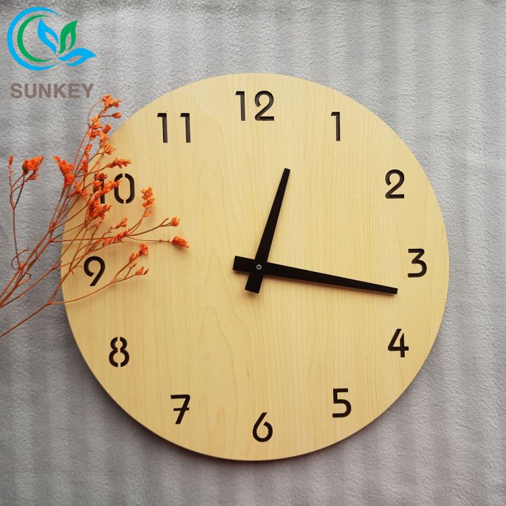 Đồng Hồ Treo Tường Handmade- Đường Kính 30cm - Kim Trôi - Trang Trí Tường, Nhà Cửa - Bảo Hành 1 Năm