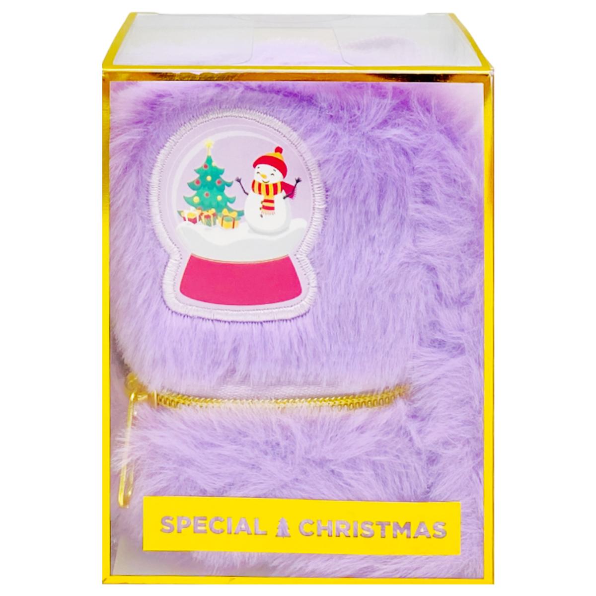 Bóp Viết Mini Giáng Sinh Kèm Sổ Tay Và Bút Bi - MP CH57014 - Màu Tím