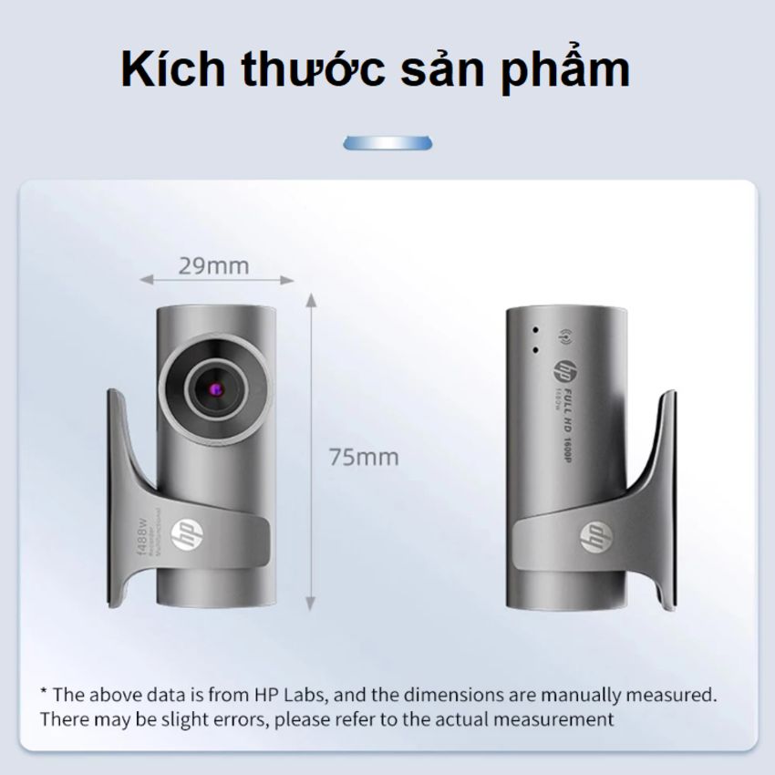 Camera hành trình ô tô độ phân giải 2K Ultra HD, Wifi thương hiệu Mỹ cao cấp HP F488W - Hàng Nhập Khẩu
