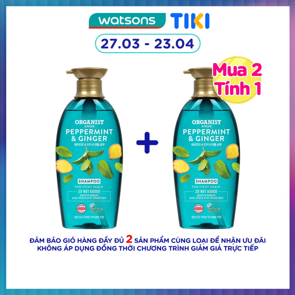 Dầu Gội Organist Nuôi Dưỡng Tóc Chiết Xuất Gừng Và Bạc Hà 500ml