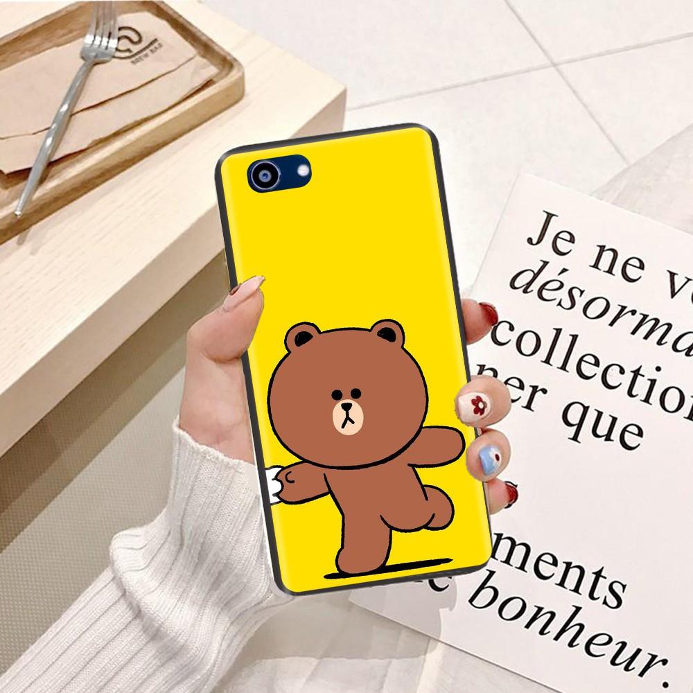 Ốp lưng dành cho điện thoại Oppo Reno Z Viền dẻo TPU hình Gấu Nâu Cute