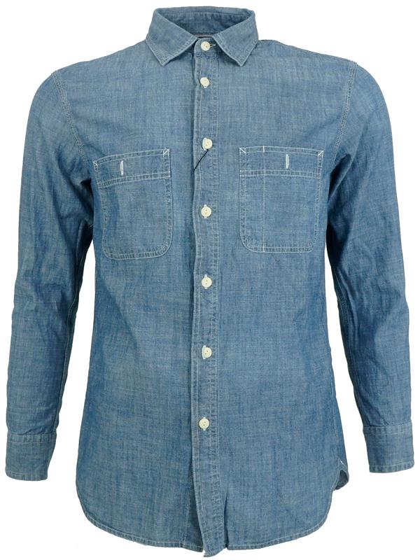 Áo Sơ Mi Nam CASAMODA MEN DENIM WORK SLIM-FIT LONG-SLEEVE SHIRT - SIZE S/M