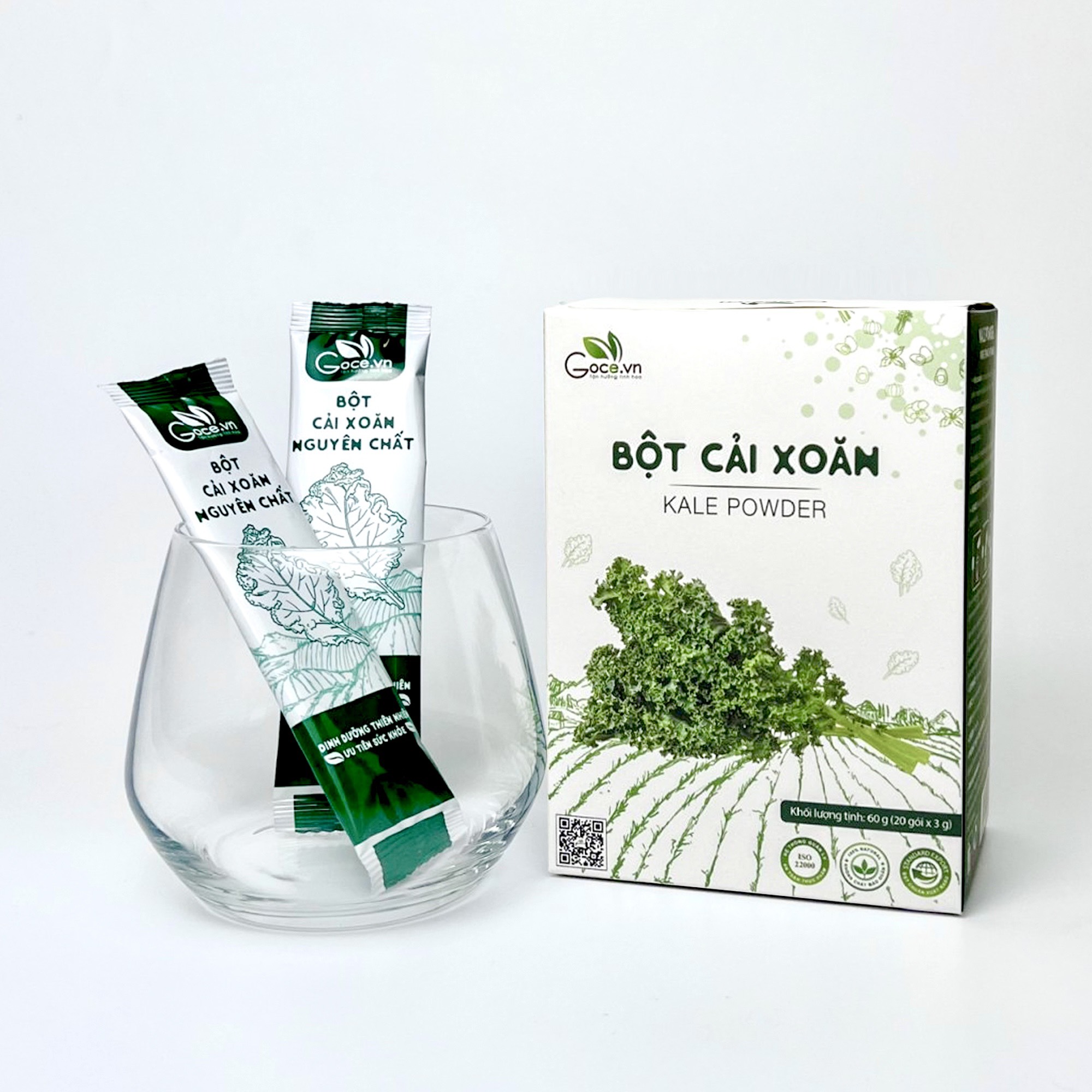 Bột cải xoăn Kale nguyên chất Goce - 60g (20 gói x 3g)