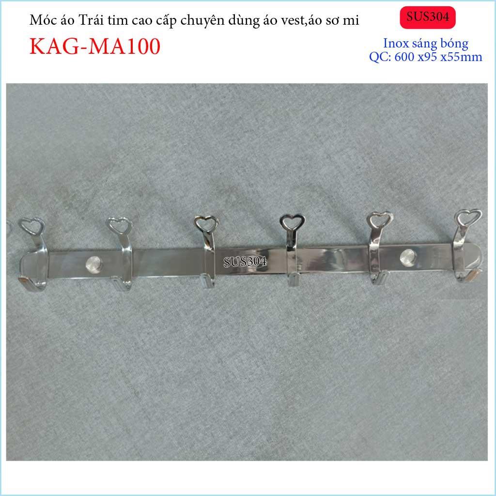 Móc treo áo vest, móc treo 2 tầng cao cấp Inox Nhật, SUS304, móc treo áo sơ mi KAG-MA100, KAG-MA101
