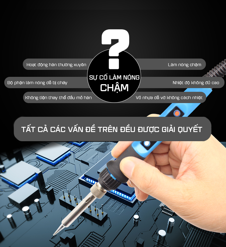 ROGTZ Mỏ Hàn Điều Chỉnh Nhiệt Độ 908DR 80W - Hàng Nhập Khẩu