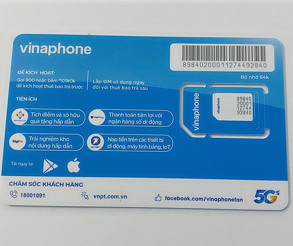 [Miễn phí 1 năm] Sim 4G/5G Vinaphone VD149 Tặng 120GB/Tháng Và 200 Phút Gọi Ngoại Mạng (Hàng Chính Hãng) - Mẫu ngẫu nhiên