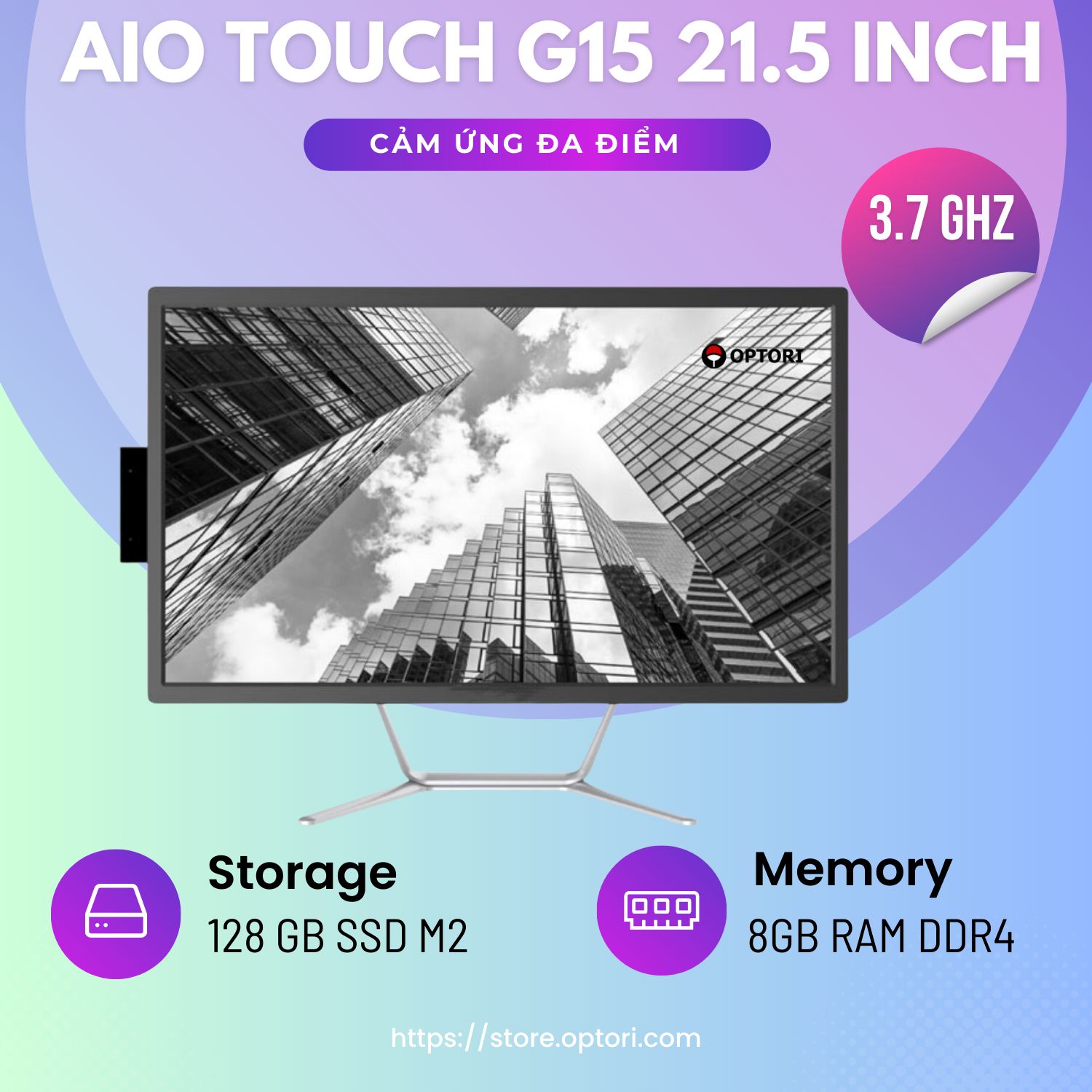 Máy tính All In One Cảm ứng G15 – POS cảm ứng G15- Máy tính cảm ứng Intel 21.5 inch (Hàng chính hãng)