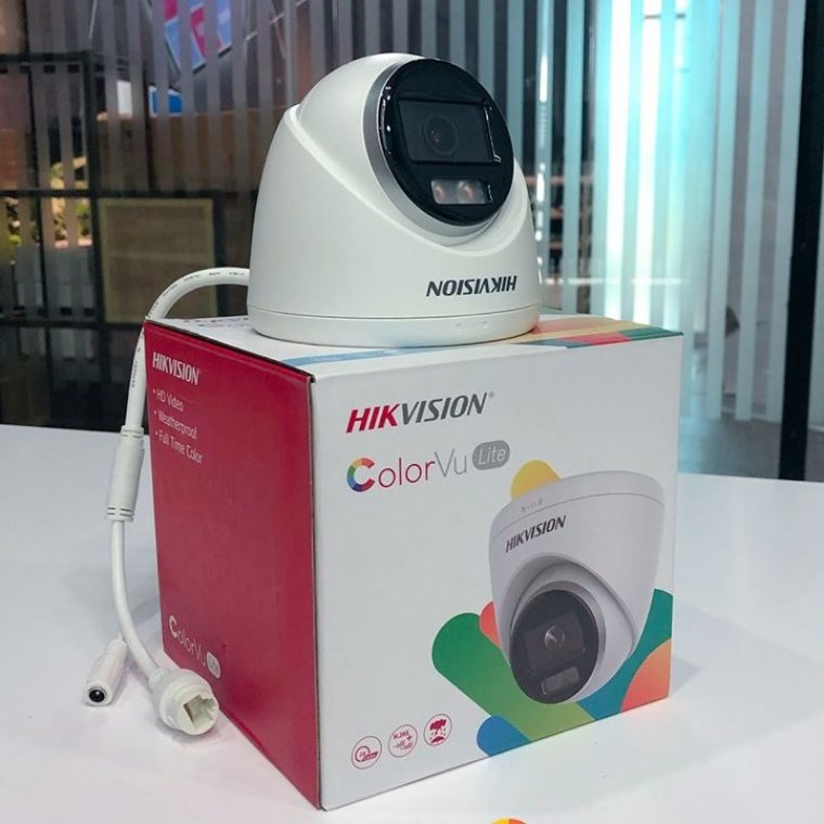 Camera IP Dome Hikvision DS-2CD1347G0-LUF 4MP dòng ColorVu có màu và mic thu âm - hàng chính hãng