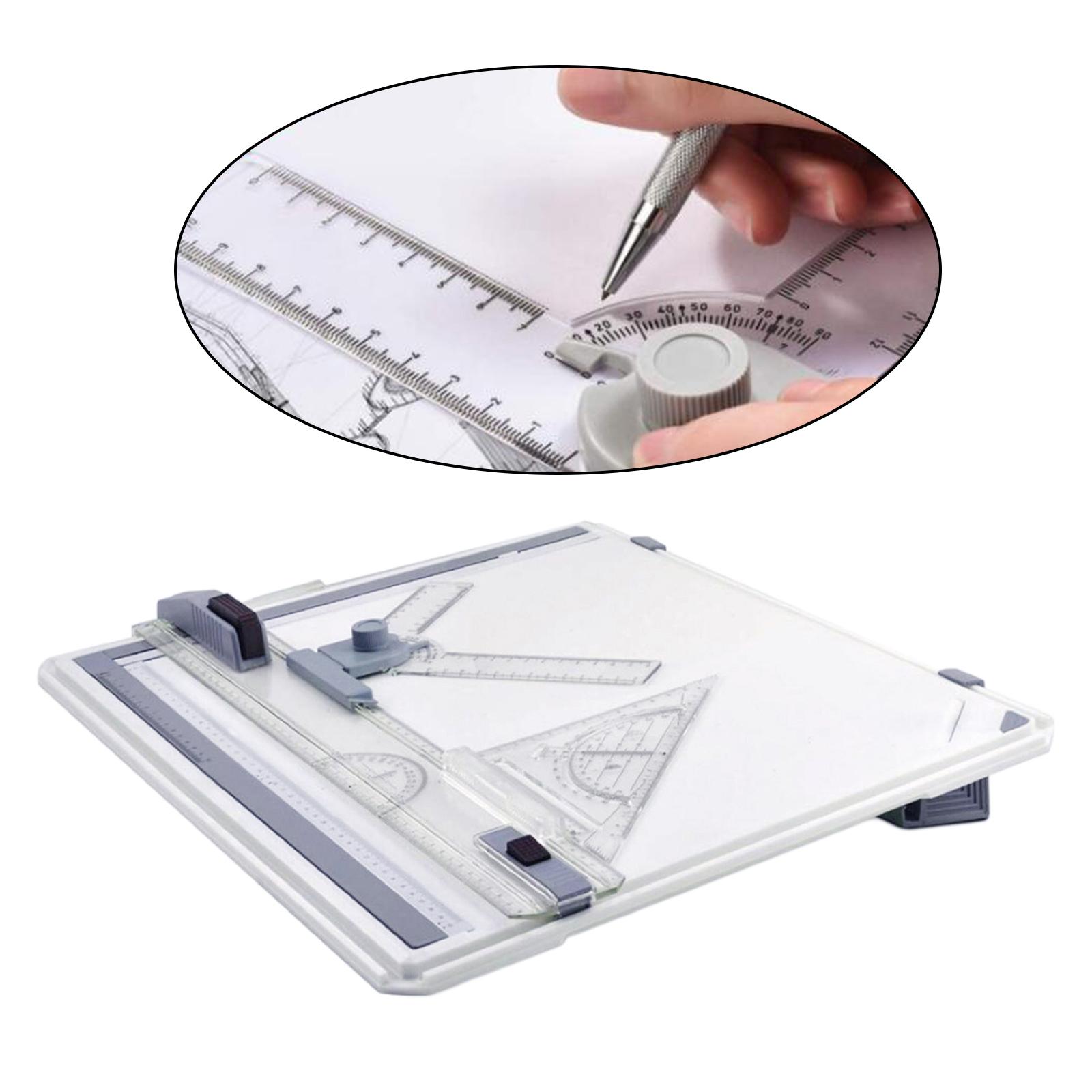 A3 Drawing Board Drafting Table Measuring System Protractor Sliding Ruler