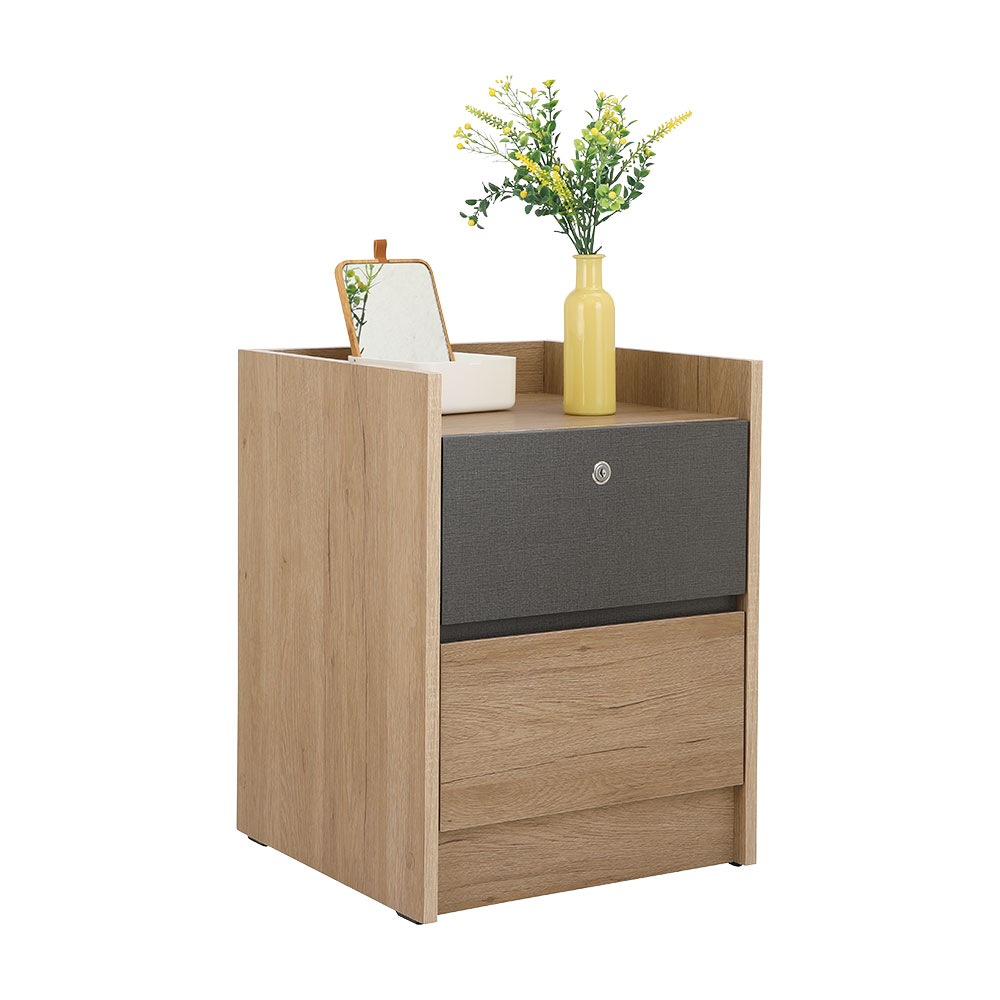 Tủ ngăn kéo gỗ 2 tầng, 1 ngăn khóa AUGUSTA kiểu dáng đơn giản kết hợp 2 tông màu | Index Living Mall - Phân phối độc quyền tại Việt Nam