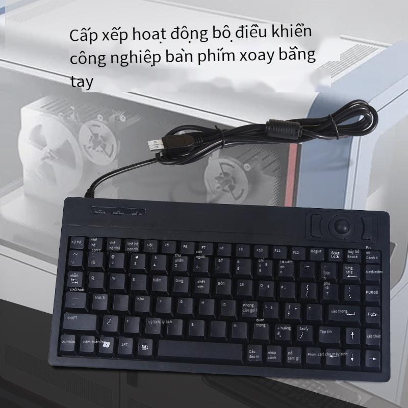 Đảm bảo chất lượng Bàn phím có dây USB bi xoay điều khiển công nghiệp mini với trung tâm công nghiệp chuyên dụng PS/2 bàn phím nhỏ bộ phím chuột kinh doanh