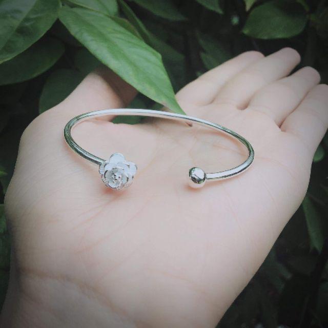 Lắc bạc hoa hồng loại đặc