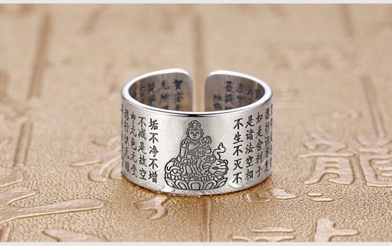 Nhẫn Nam Bạc Thái Phật Bản Mệnh Phổ Hiền Bồ Tát Tuổi Thìn , Tỵ BẠC HIỂU MINH NA543-TT