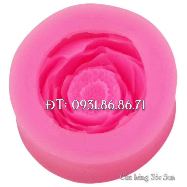 Khuôn silicon hoa hồng trà nhật loại 8 cm - Mã số 1255