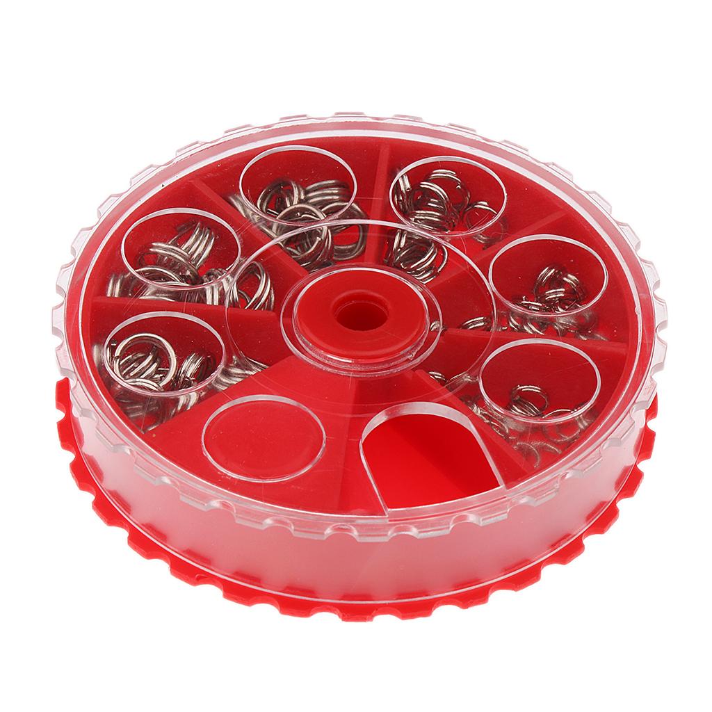 Fishing Split Ring Stainless Steel Snap Lure Tackle Connector Double Loop