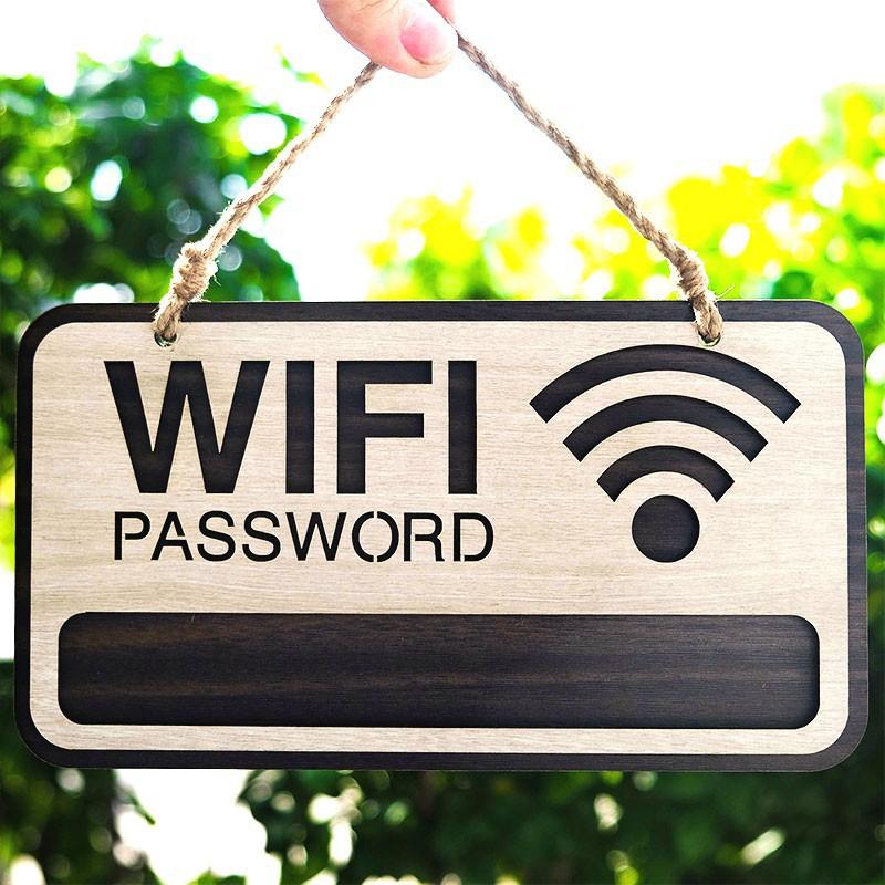 Bảng gỗ decor wifi password treo tường | trang trí homestay