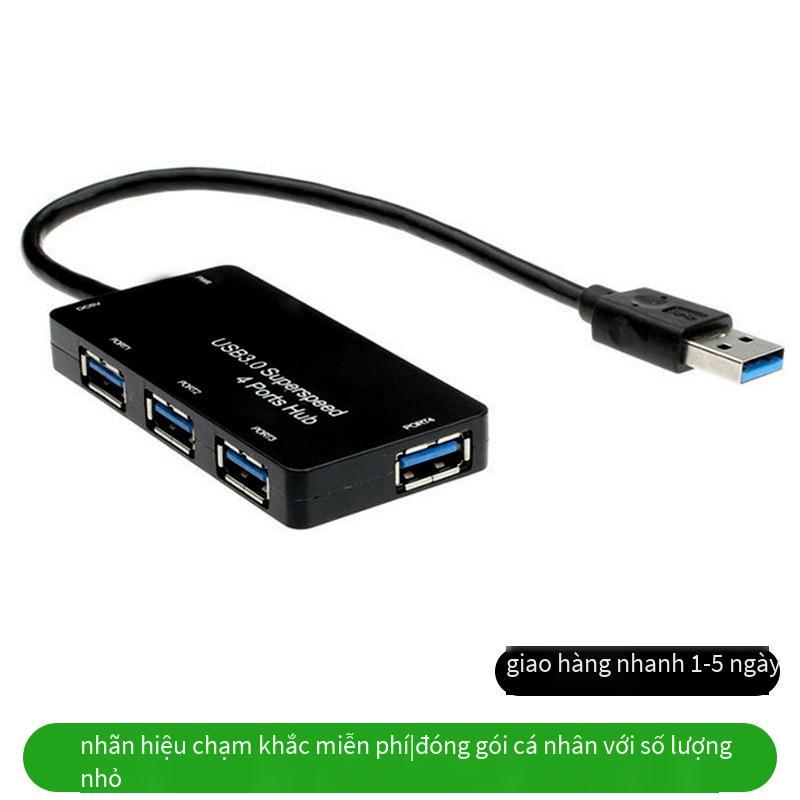 Bộ chia USB 4 cổng 3.0 siêu mỏng thuận lợi nhất Hub đa giao diện Hub USB Hub máy tính Bộ mở rộng nguồn điện bên ngoài