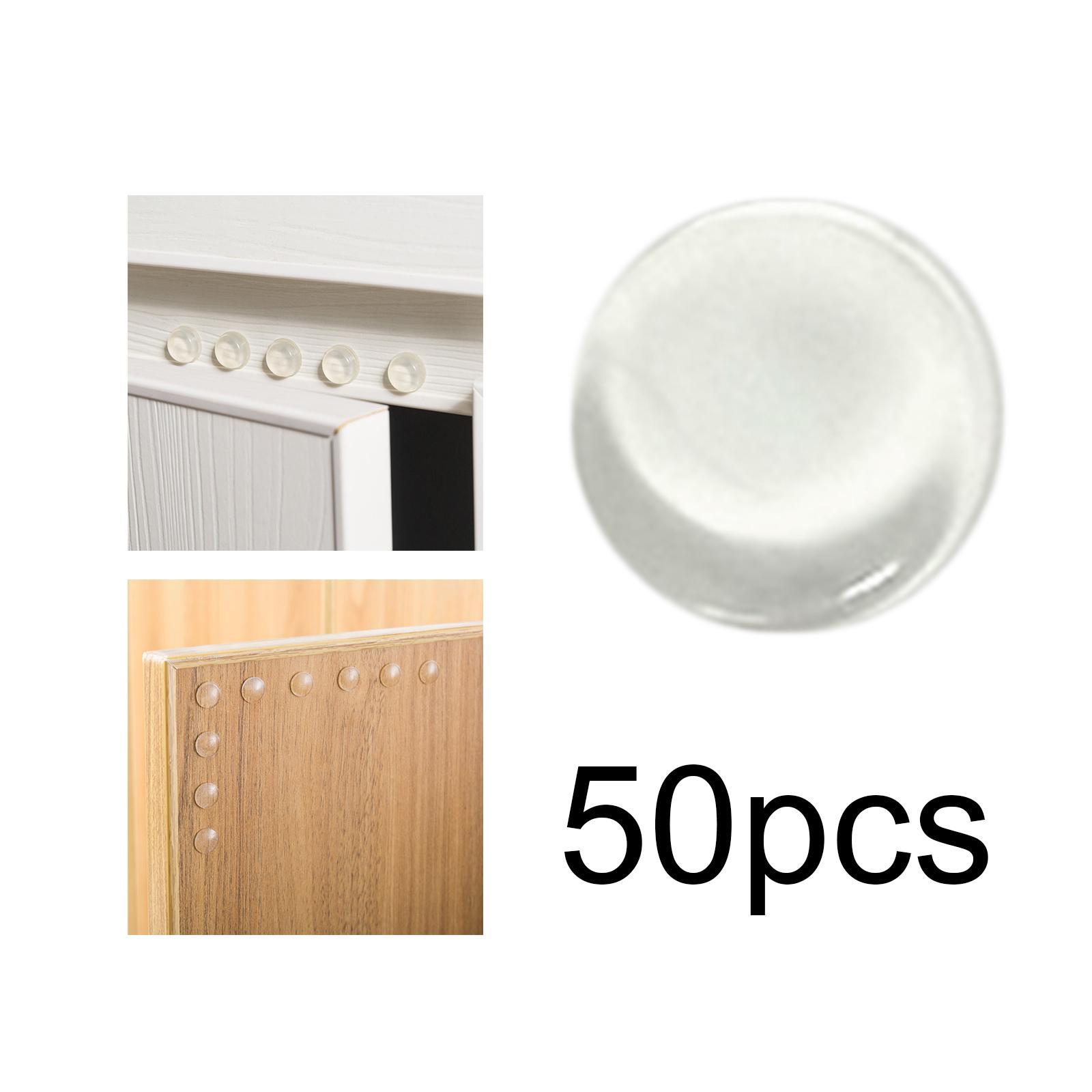 50x Door Stopper Kitchen Furniture Anti Collision Rubber Bumper Pads