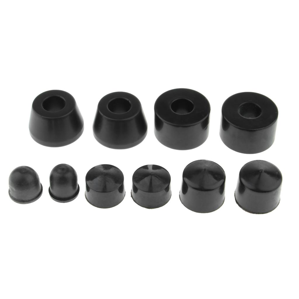 10pcs Skateboard Longboard Truck Bushings   Cups Set Black 85A
