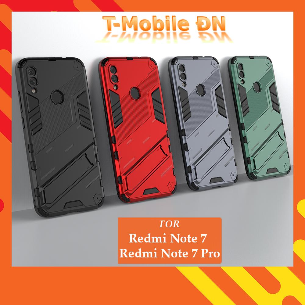 Ốp lưng cho Xiaomi Redmi Note 7 Pro, Ốp chống sốc Iron Man PUNK cao cấp kèm giá đỡ cho Xiaomi Redmi Note 7