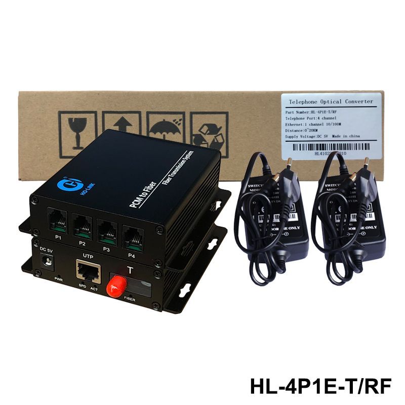 Bộ chuyển đổi quang thoại (J11) 4 kênh Ho-link HL-4P1E-TRL - Hàng Chính Hãng