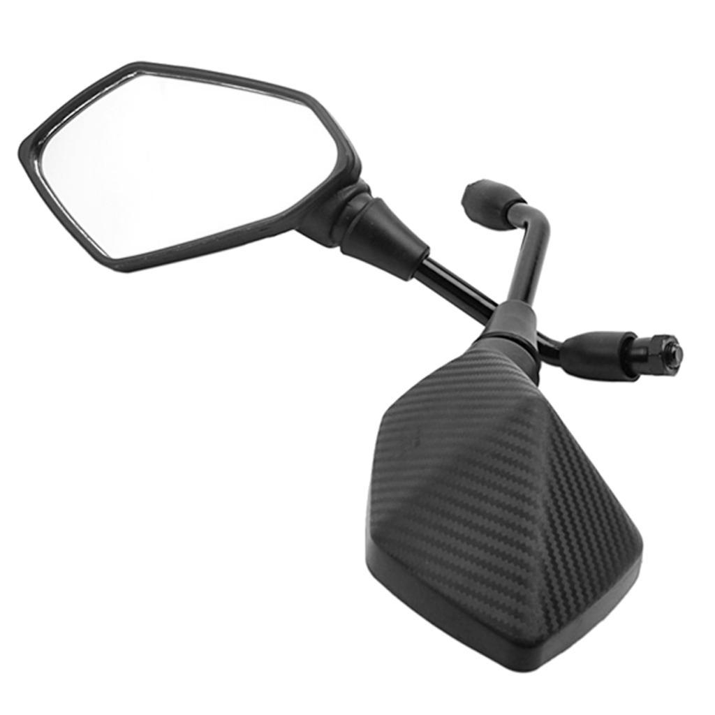 1 Pair Motorcycle Rear View Mirrors 10MM Universal Side Mirror for Scooter, ATV