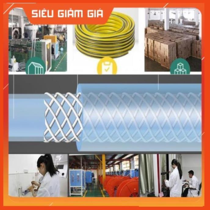 Bộ dây vòi xịt nước rửa xe, tưới cây . tăng áp 3 lần, loại 20m 206622-5 cút sập, nối vàng