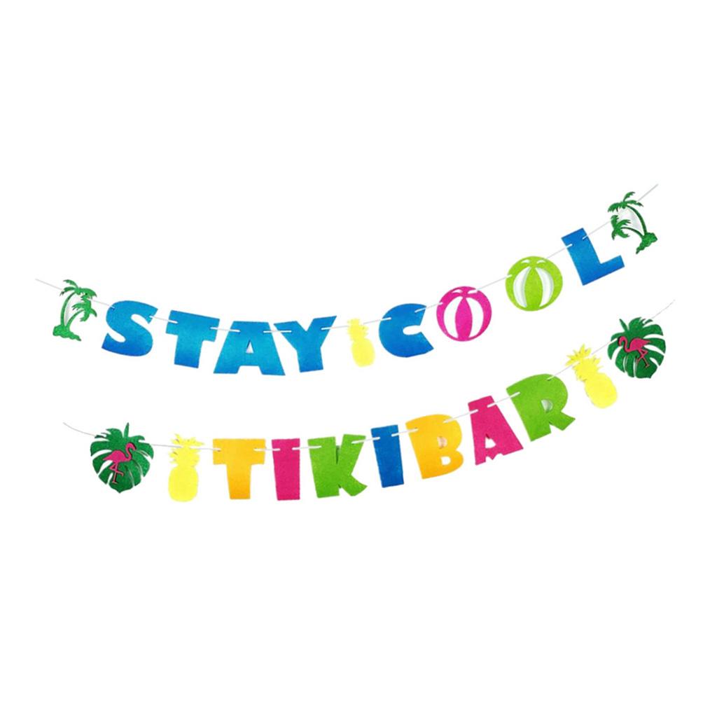Hawaiian Style Banner Garlands Summer Party Hanging Decor