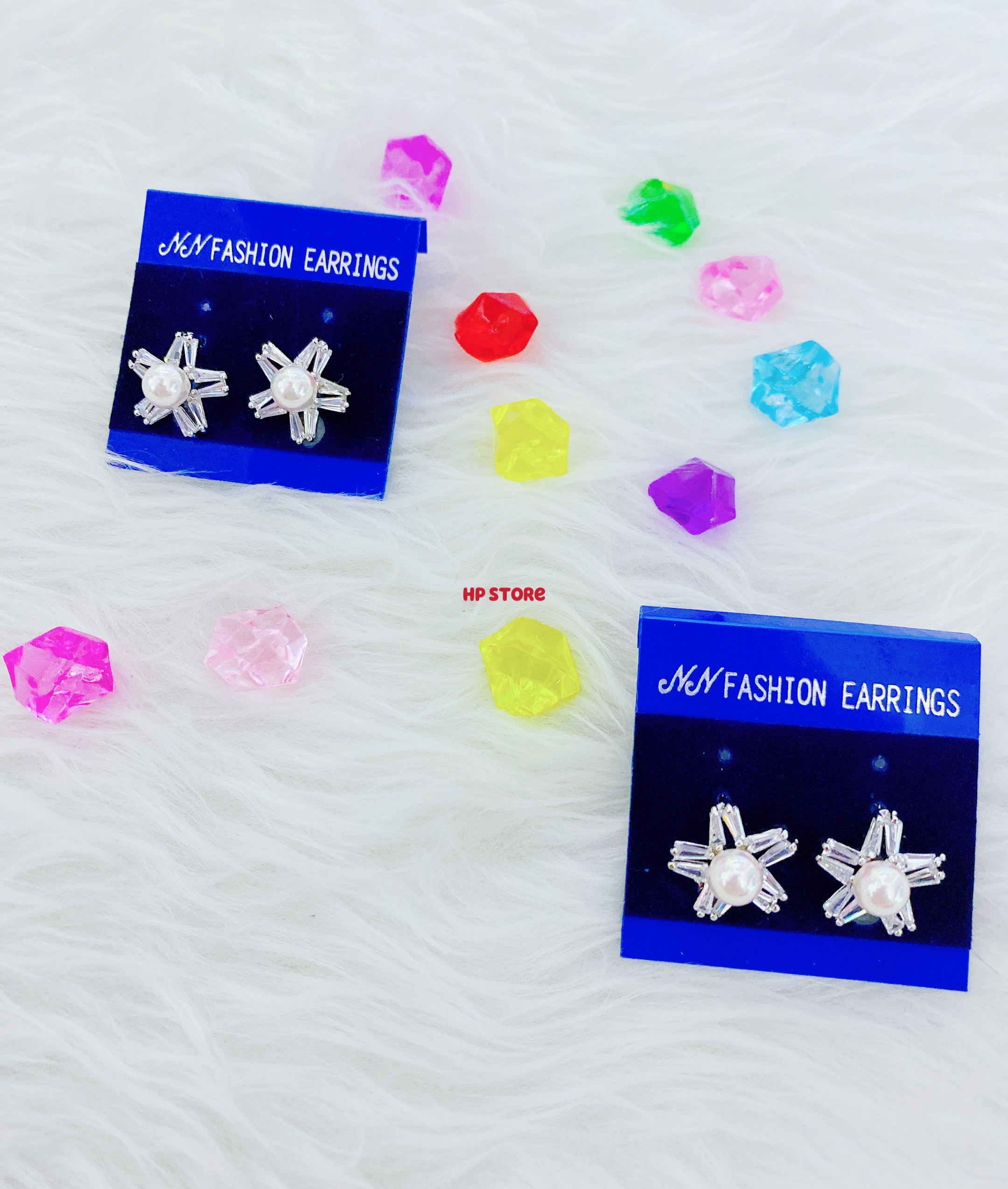 Bông Tai Nữ Sao Ngọc Trai Màu Bạc Sang, Bền Màu, Hàng Đẹp Hàng Thiết Kế Sắc Sảo Mẫu Mới